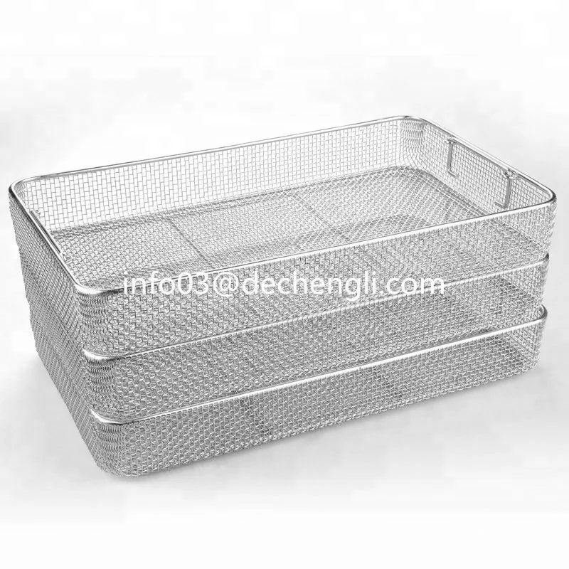 SS304 Wire Mesh Baskets/Medical disinfection frame