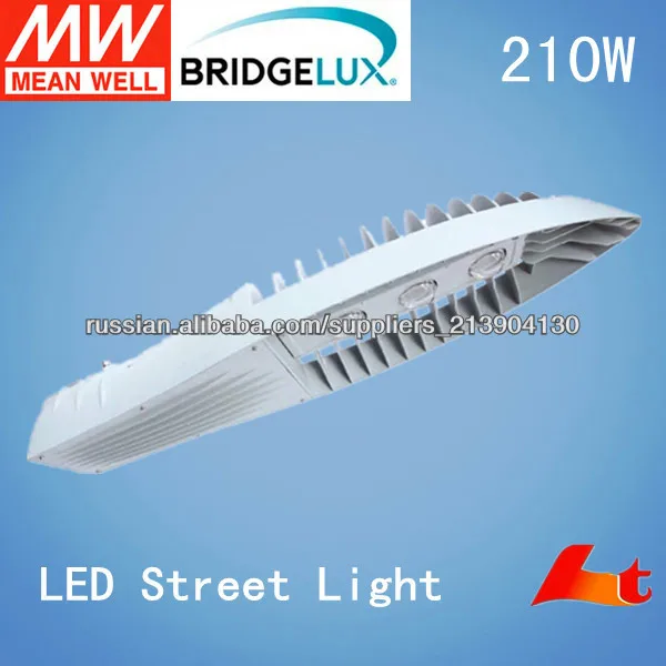 high power 210w LED road light Cree chip Mean well driver 5 years warranty