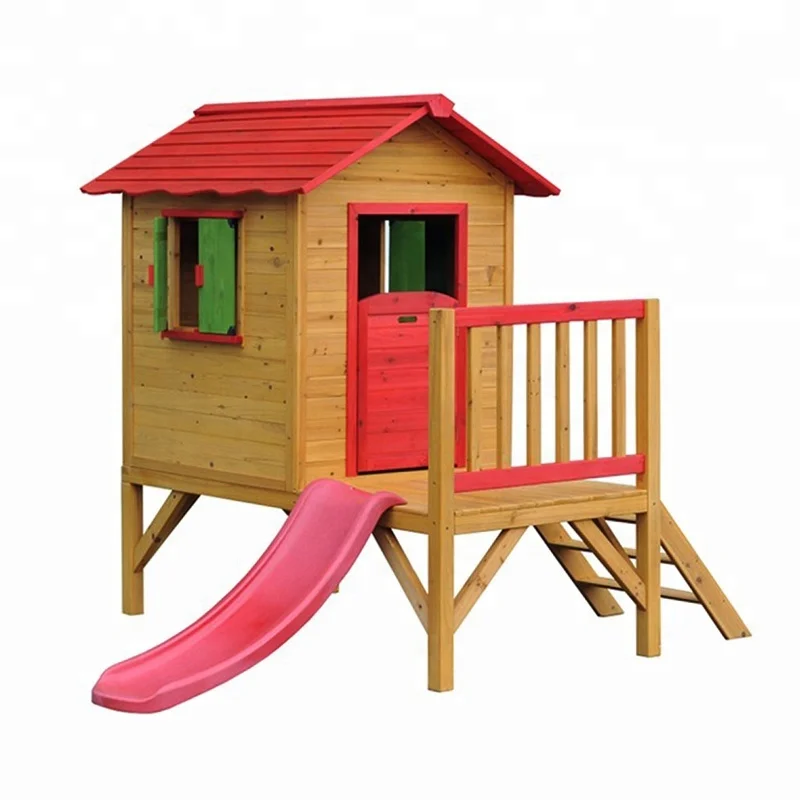 Small Cubby Wooden Houses Play sets For Kids