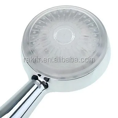High Pressure Shower Head Stainless Steel Multiple Color LED Shower Head
