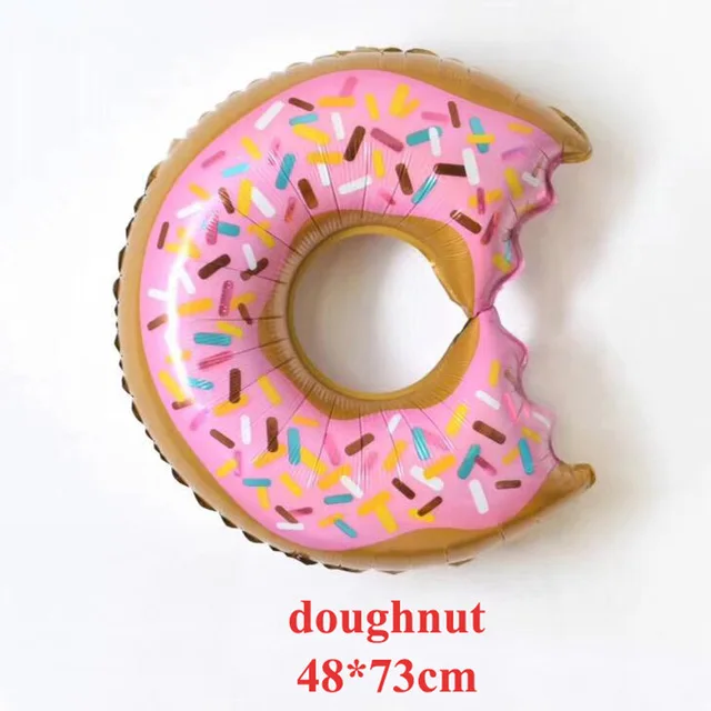 48*73cm Candy Pink Donuts Birthday Party Balloon Kits Doughnut Foil Mylar Balloon