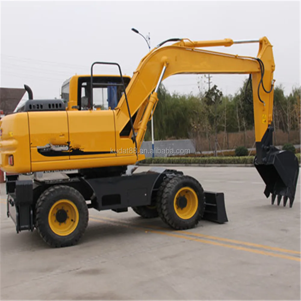 hydraulic rock breaker excavator ( 12 ton wheel excavator with china engine )