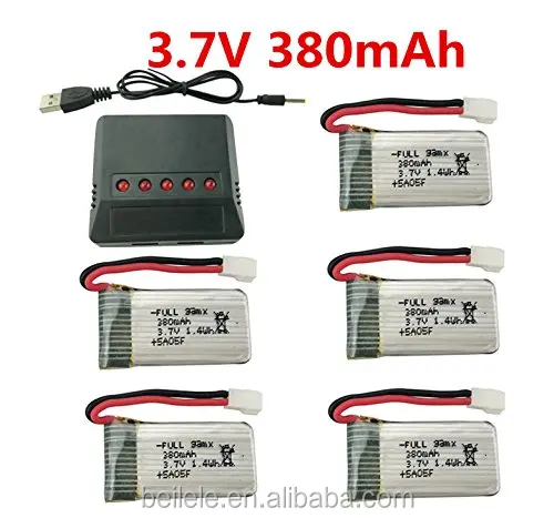 3.7V 380mah battery hubsan H107 x4 h107c h107L SYMA X11 X11C HS170 HS170C F180C HS170G TOZO Q2020 E016H E016F