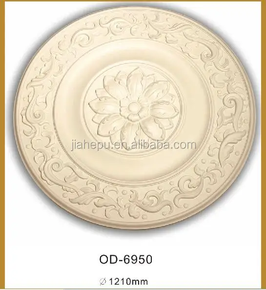 
hot selling PU /polyurethane decorative customized gold painting color ceiling rose ceiling medallion for interior decoration 