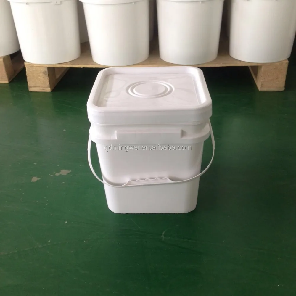 5000ml rectangular plastic bucket/plastic pail/rectangular plastic bucket with lid
