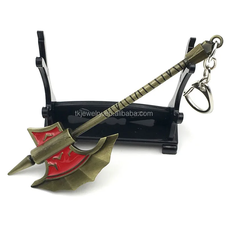 Factory Wholesale Metal Sword  key chains LOL key chains Games MINI key chains