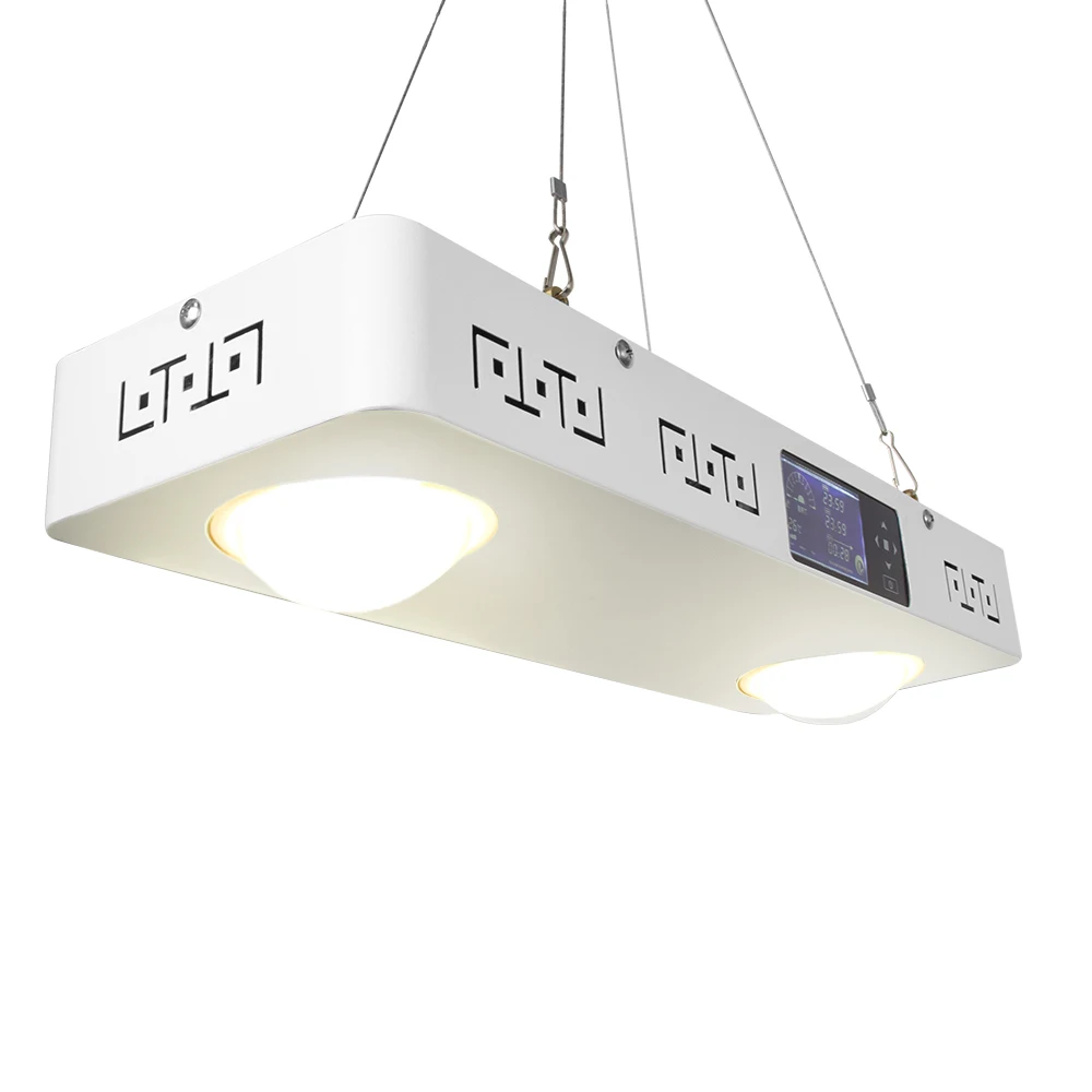 CREE CXB3590 200W Dimmable COB LED Grow Light Full Spectrum with LCD Display Timer Temp-Control for Indoor Plant All Stage Grow