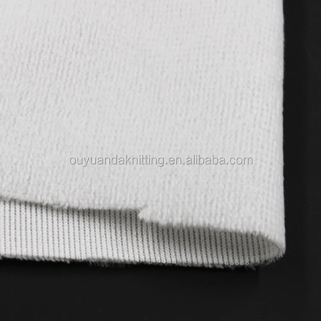 Fabric Knitted Super Soft Polyester PFP 0.5mm-1.0mm Pile White Velvet Fabric For Sublimation/Paper Printing
