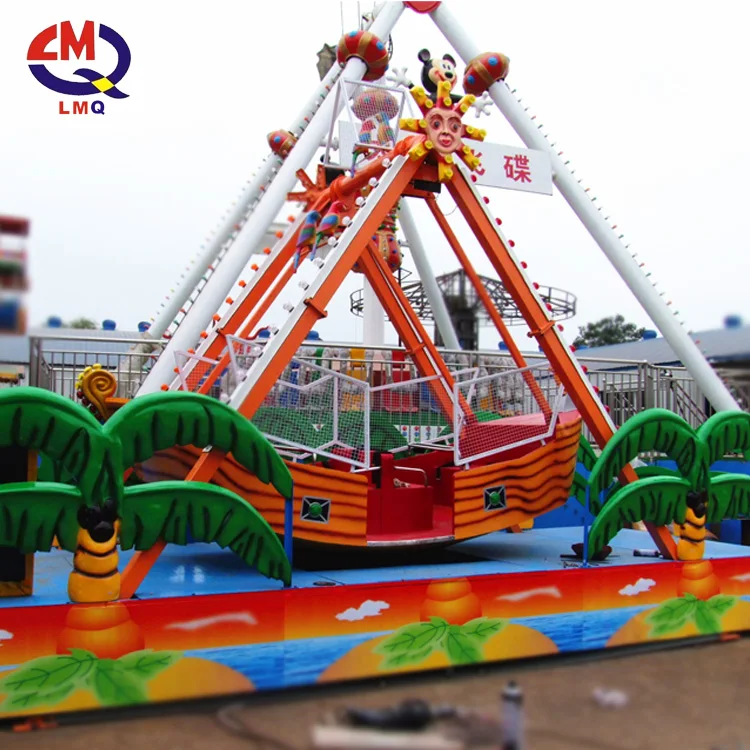Shopping Mall Attractions Children Indoor Fairground Ride Mini Pirate Ship