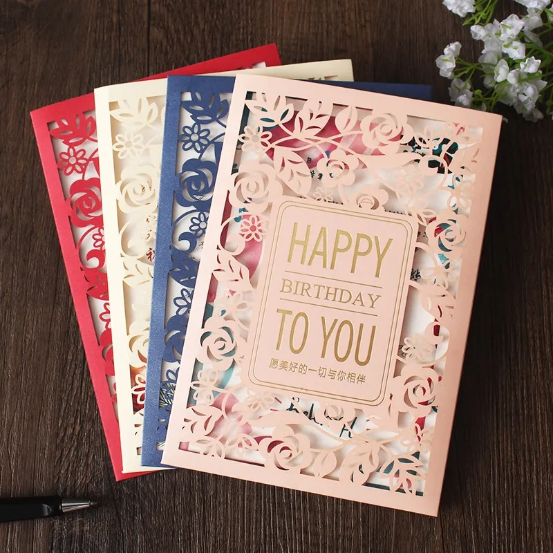 
Bulk Custom Wholesale DIY Handmade Luxury Birthday Wish Card Funny Birthday Card Invitation Cards For Birthday With Envelop 