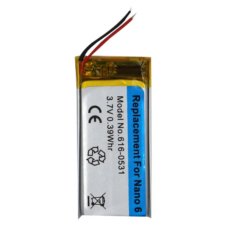 
China Factory Product High Quality Replacement Li-ion Battery For iPod Nano6 6th Gen Generation A1366 Battery 