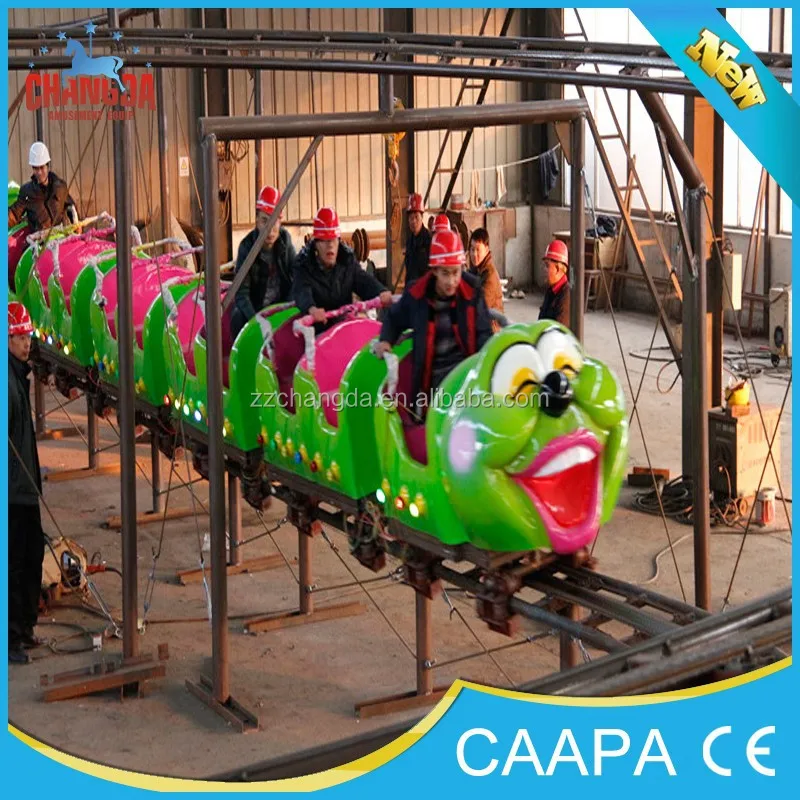 
Family rides wacky worm, dragon wagon small roller coaster 