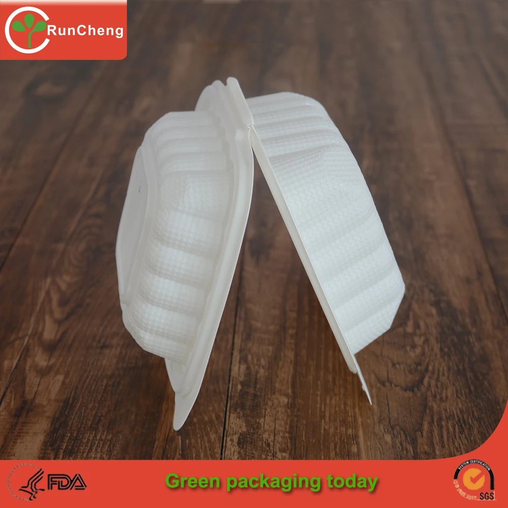 6 Inch Cheap Disposable Hamburger Box Environmental Takeout Container -1compartment Lunchbox 250pcs/carton