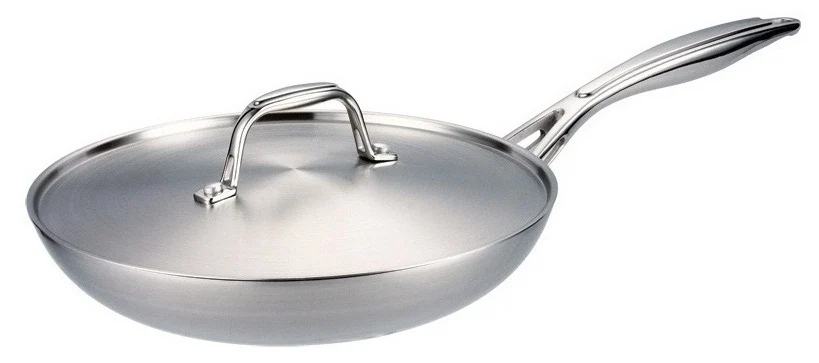 SHUNFA 10 Pcs Cookware Sets Non-stick Cookware Sets Thermometer Tri-ply Stainless Steel Eco-friendly  Metal