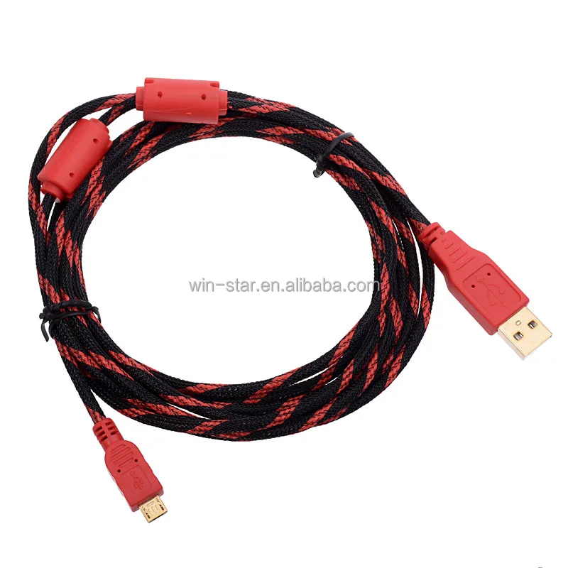 
New selling 3M/10ft Gold plated Micro USB Charging Cable For Sony Playstation 4 PS4 Controller 