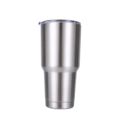 New idea Product 2023 Creative Double Wall Vacuum Insulated 304 Stainless Steel silver Drinking Tumbler Cup With Lid