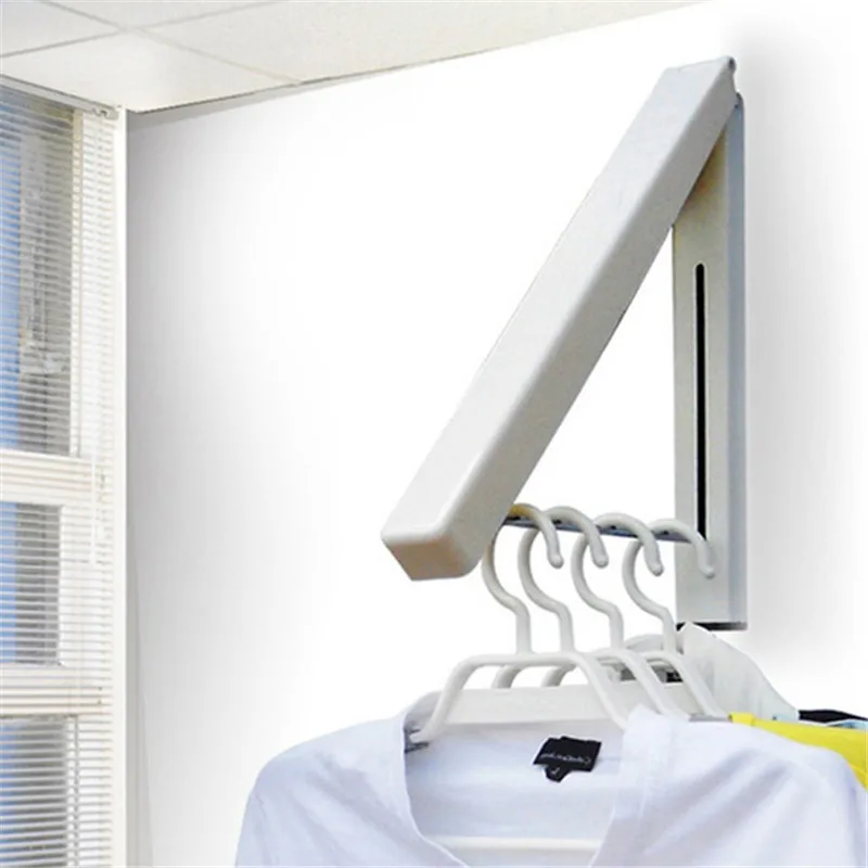 Stainless Steel Wall Hanger Retractable Indoor Clothes