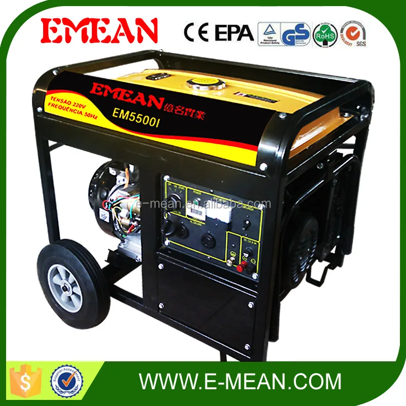 400 В / 400 В портативный генератор 6.5kw, 6.5 KVA с метровой напряжение