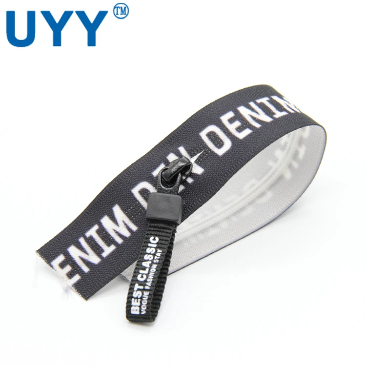 
Printed letters 7.5' 3# waterproof nylon zipper 