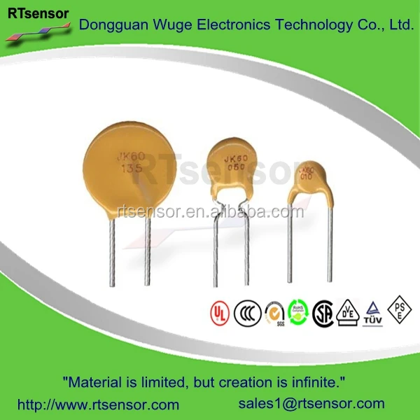 60V 0.1A PPTC Resettable Low Voltage Fuse , Polymer Switch JK60-010