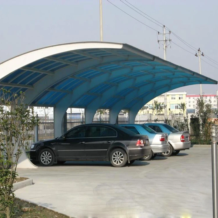 Aluminum Tricycle Car Parking Shelter with Polycarbonate Roof and Wind Resistance