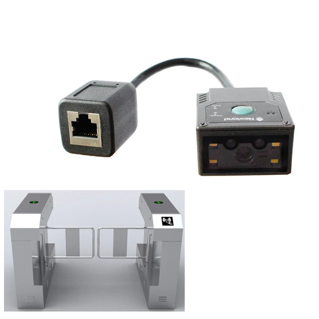 Mini Wired USB RS232 1D/2D QR code small barcode scanner for flap gate barrier turnstiles in access control