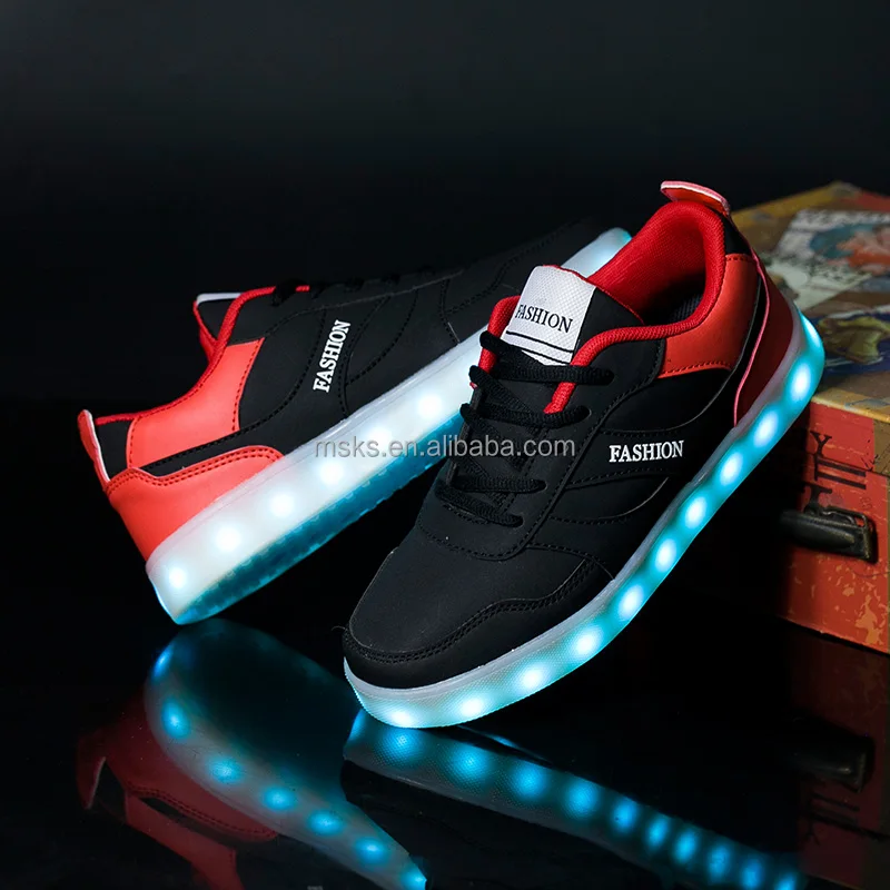 Lights Grow Rechargeable Lace-up Led Light Casual Shoes