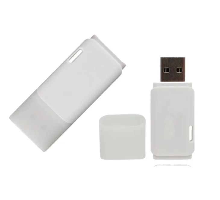 Simple 2D/3D white Usb Flash Drive,  Custom Logo USB3.0 White USB Flash Drive 8gb 16gb 32gb