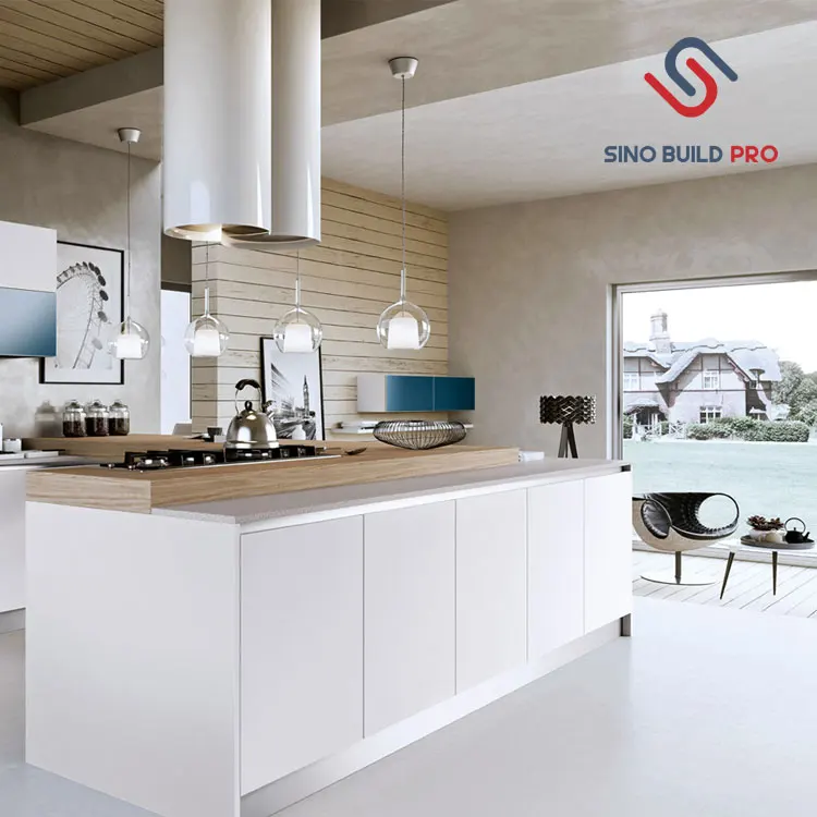 Kitchen cabinet modern design with aluminum kitchen cabinet handle