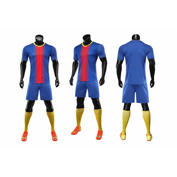Hot Sale New Model Top Quality Sportswear Custom Black And Blue Sporting Football Shirt Maker Soccer Jersey
