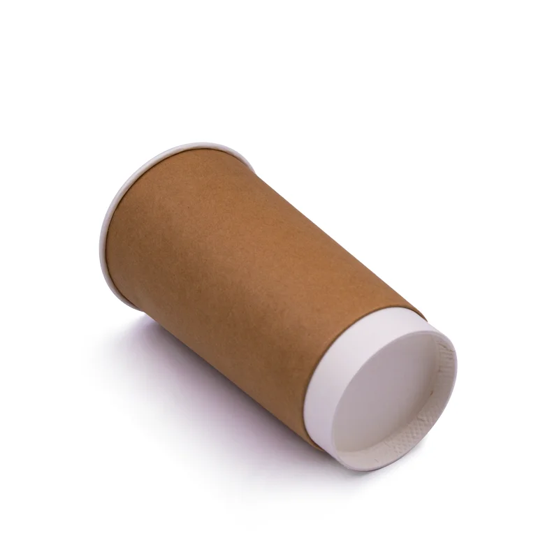 
Customized Printing 8oz 12oz 16oz 22oz Disposable Double Wall Kraft Coffee Paper Cup with Lid 