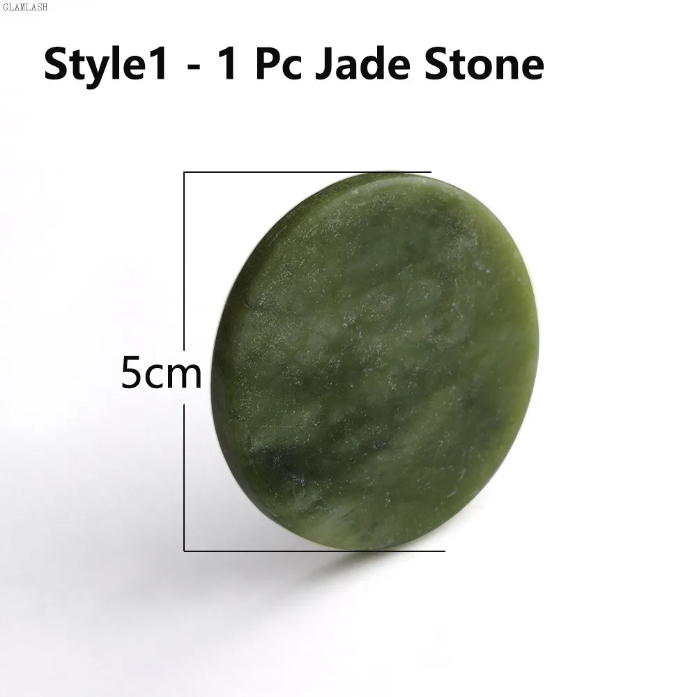 High Quality Round  Jade Stone Eyelash Extension Glue Jade Stone  lash extensions glue holder