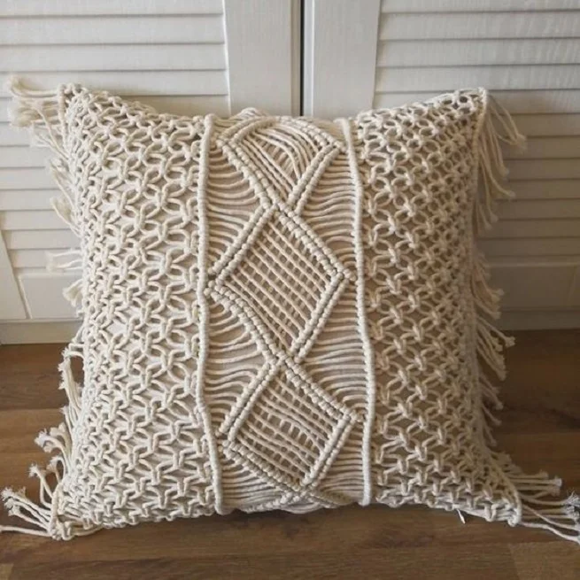 Hot Selling Best Quality Macrame Cushion  and Pillow Case for interior decor from India
