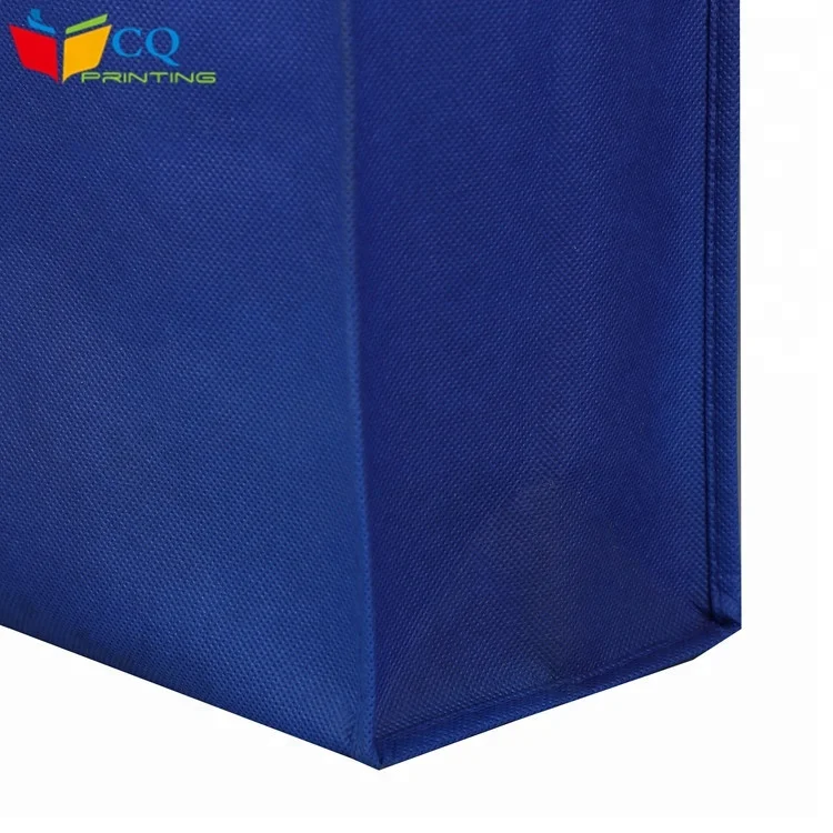 Wholesale eco-friendly cheap promotional deep blue non woven carry bag in guangzhou