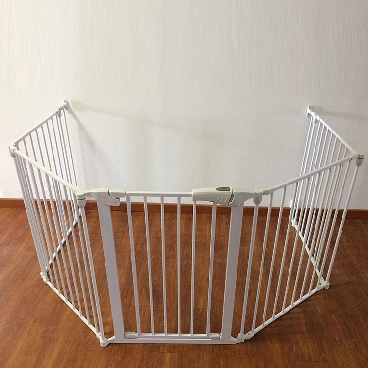 Cusrom portable large long baby fence indoor outdoor baby proof gate fence baby safety fence for dogs