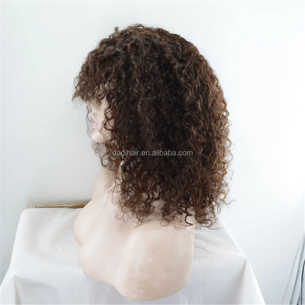 
Blonde kinky curly wigs human hair afro kinky curly lace front wig, all color available 