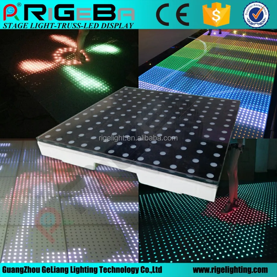 Dicso stage light 50x50cm led interactive sensitive dance floor for wedding party