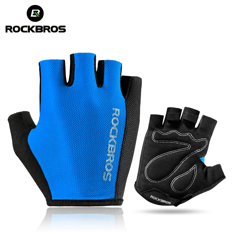 ROCKBROS Cycling Gloves Half Finger Summer Men Women Breathable Polyester MTB Road Sport Breathable Washable Bike Bicycle gloves