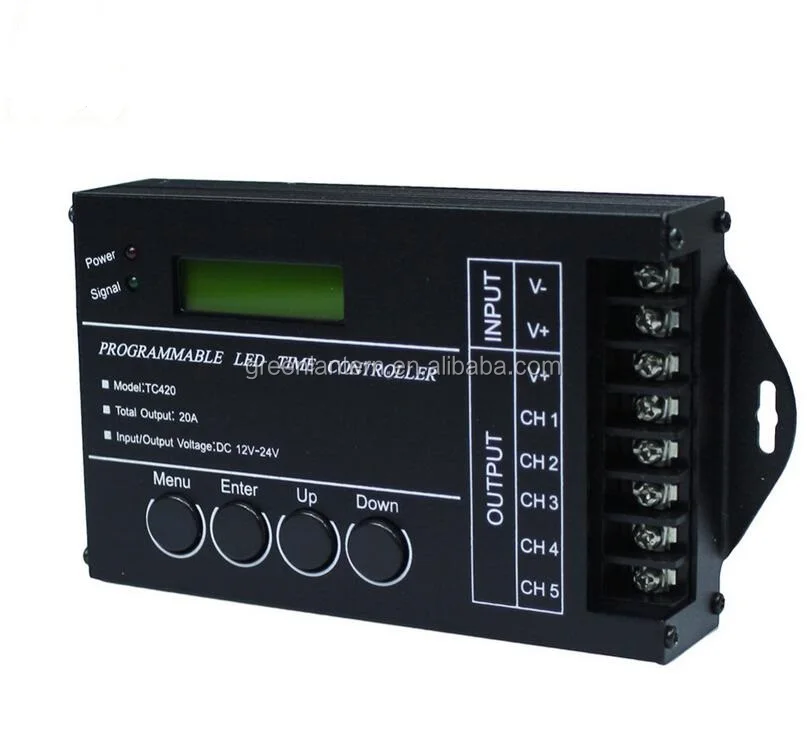 DC12-24V 20A 5 Channel output computer programmable led time controller with USB cable and CD-ROM