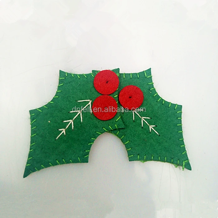 
China supplier price high quality eco friendly custom red polyester felt christmas tree decoration 