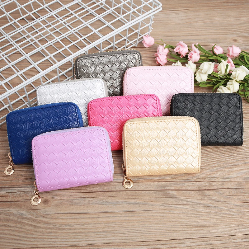 HOT SALE KOREAN WOMEN WALLET COIN PURSE  ZIPPER SHORT LADIES MONEY CLIP CUSTOM LOGO