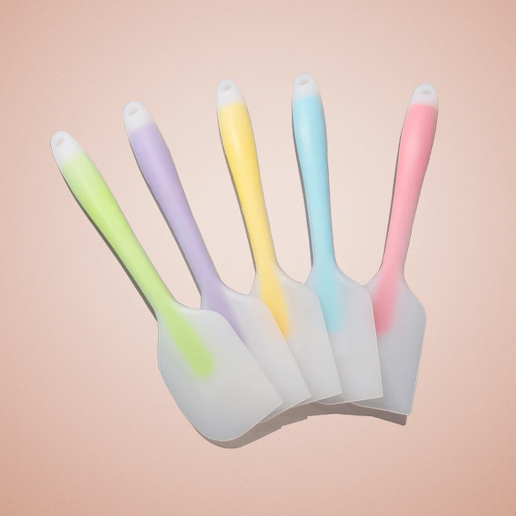 Bakest  translucent heat resistant kitchen silicone spatula set kitchen baking tools batter cream spatula