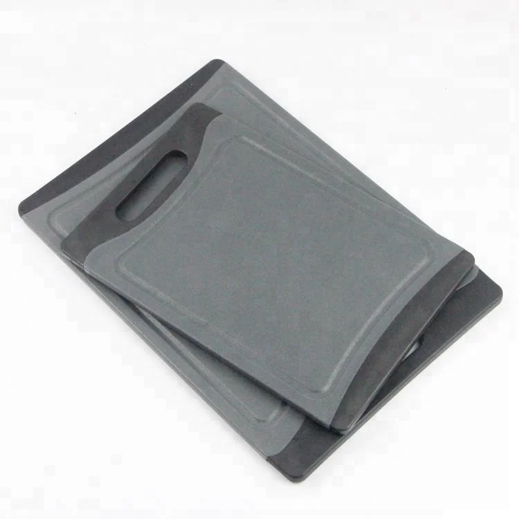 
Plastic Chopping Board Plastic Cutting Board Set with Non-Slip Feet TPR Wheat Material Cutting Board Plastic Cutting Board