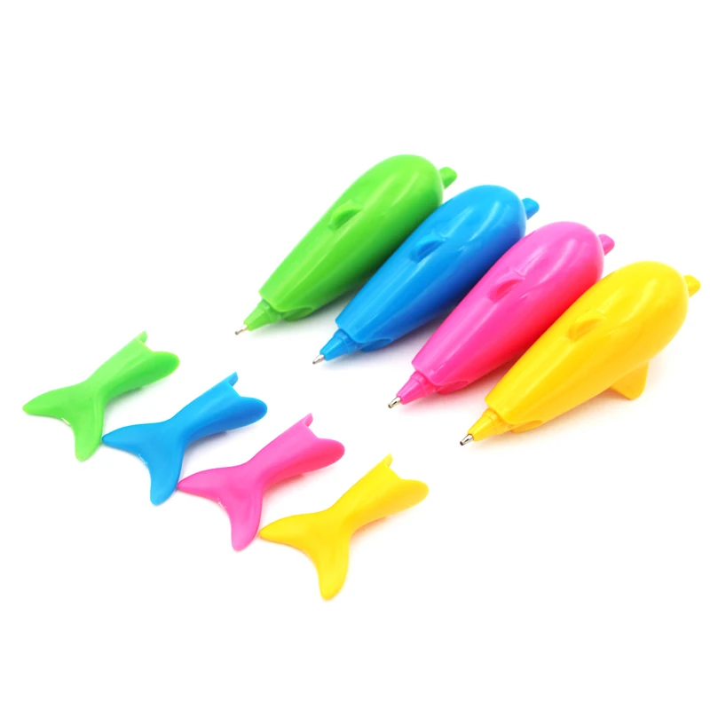 animal ballpoint pen dolphin novelty promotional plastic cute student game simulation children pen fish Simulation cartoon doll