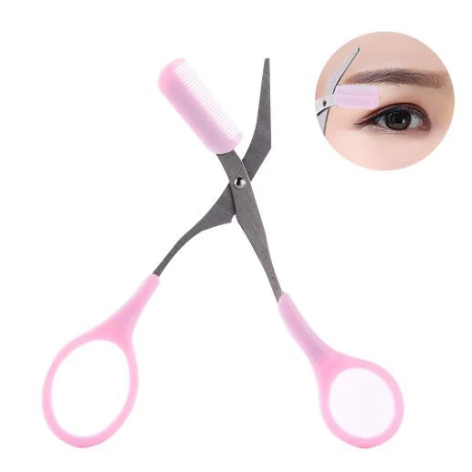 Eyebrow Trimmer Scissors With Comb Remover Makeup Tools Hair Removal Grooming Shaping Shaver Trimmer Eyelash Hair Clips