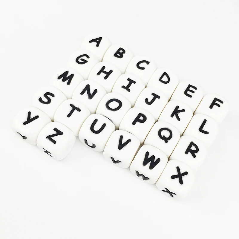 Детские Жевательные силиконовые резиновые алфавитные буквы из материалов пищевого класса