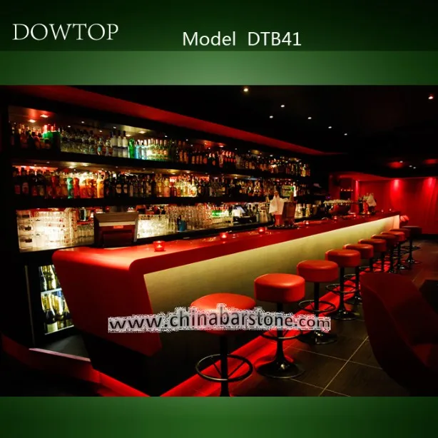 Деревянная барная стойка для паба красная Коммерческая мебель барный стул