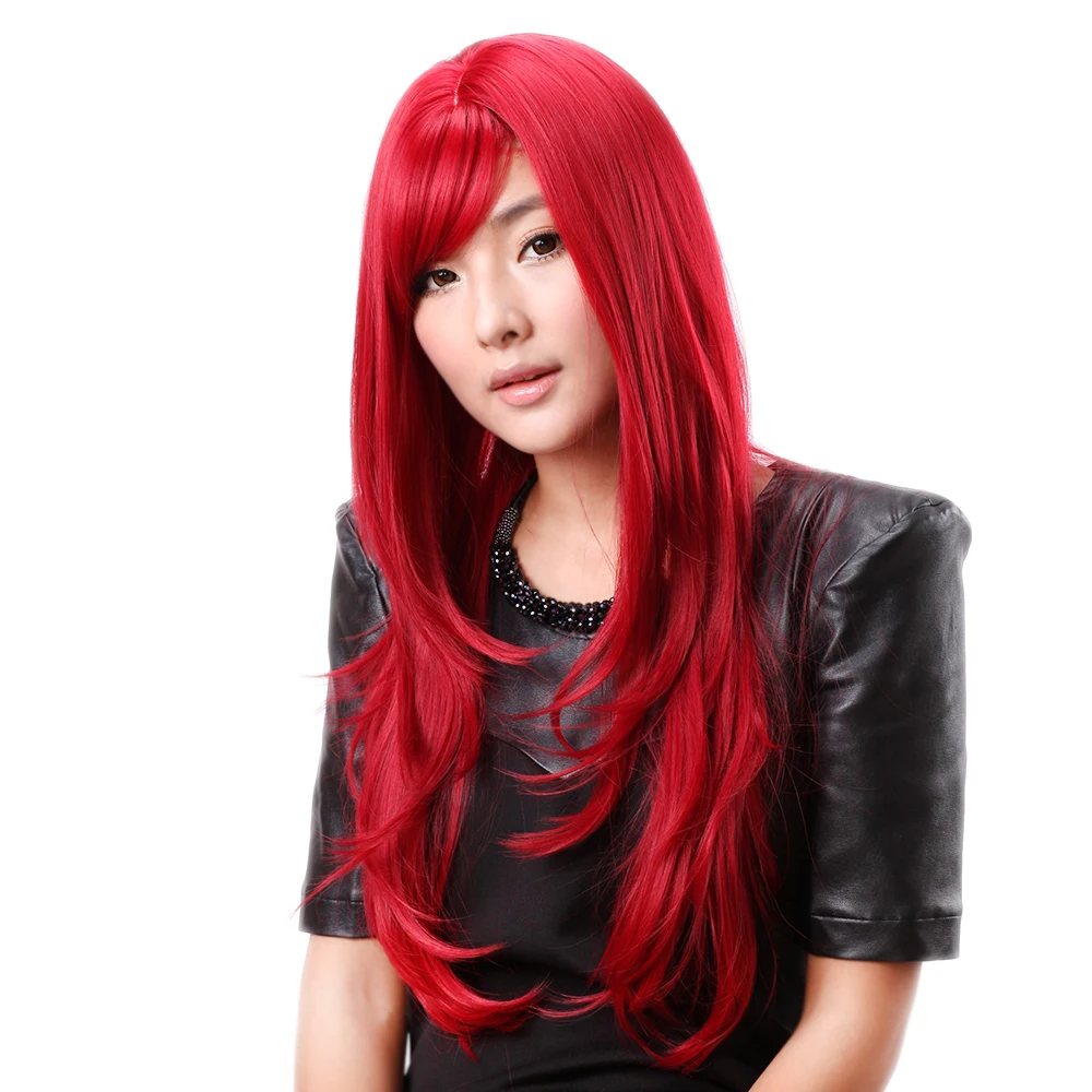 Wine Red Fine Straight Hair Wig Katarina League Of Legends Cosplay Wig