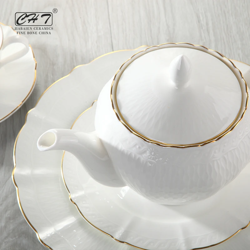 European style porcelain dinnerware set 72 pcs dinner set for restaurant