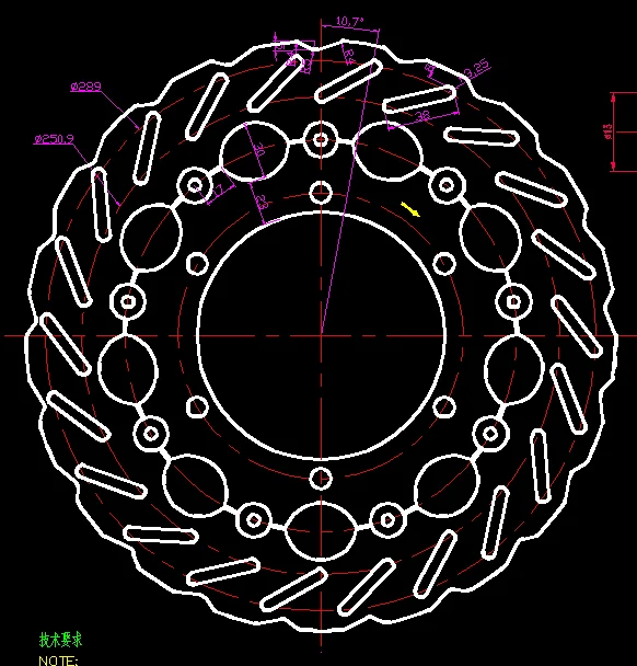 320 mm stainless steel motorcycle floating brake disc
